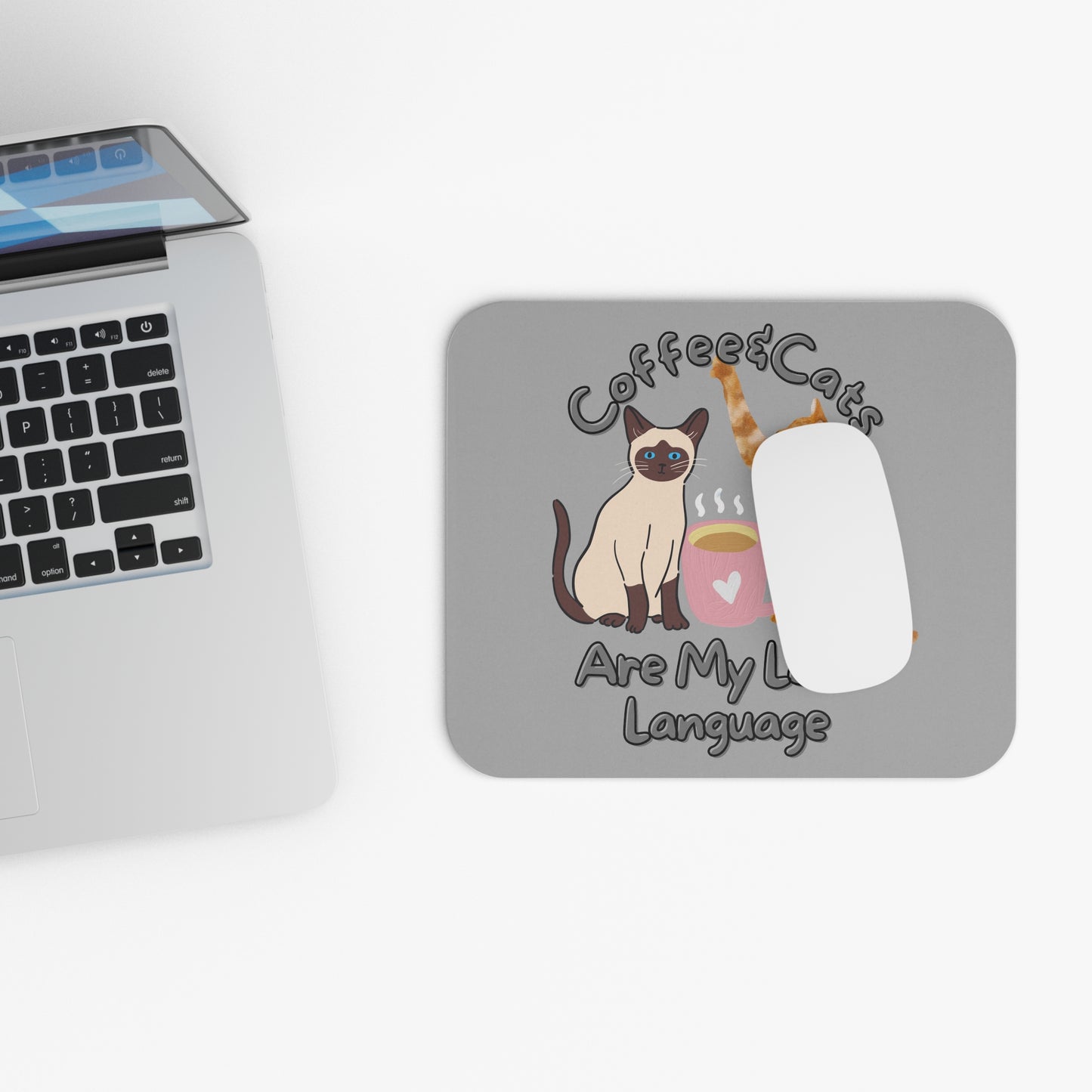 "Coffee & Cats" Mouse Pad