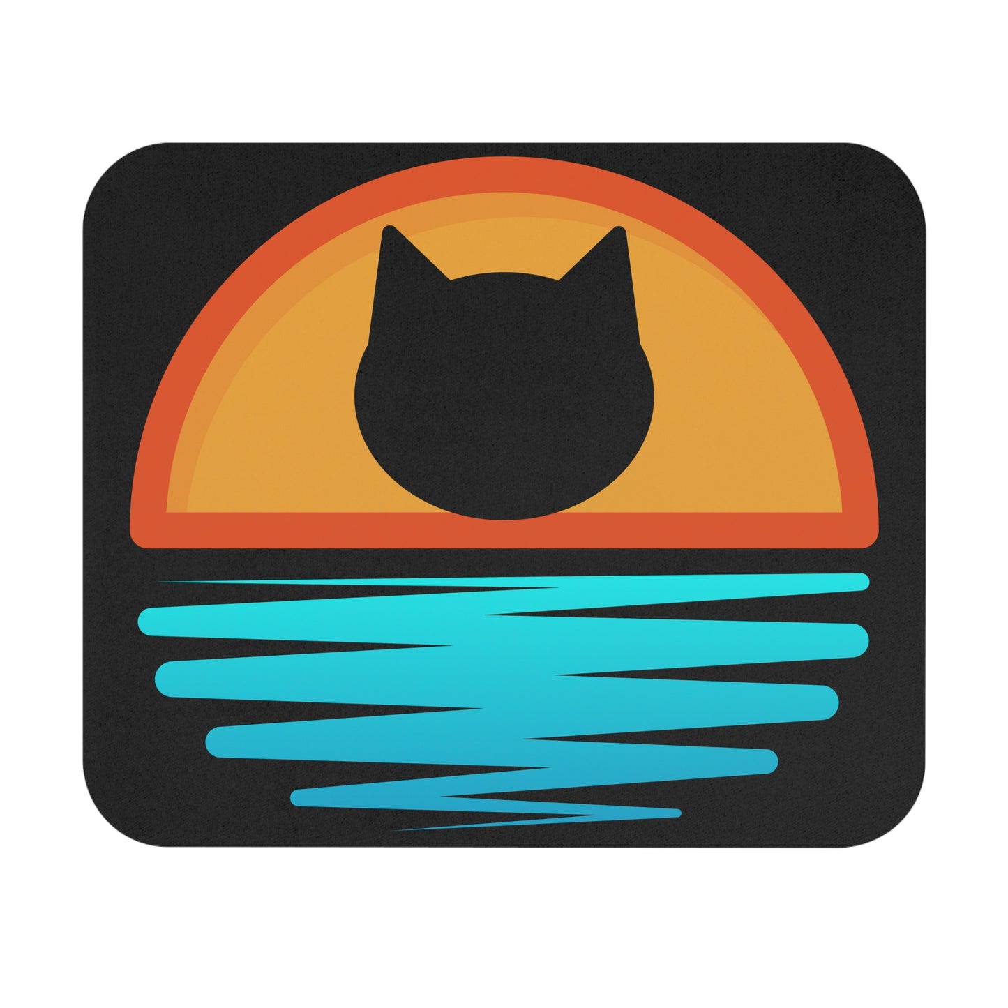 "Cat Sunset" Mouse Pad